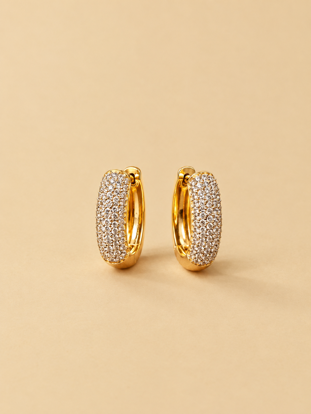 Pavé Huggie Hoops 0012